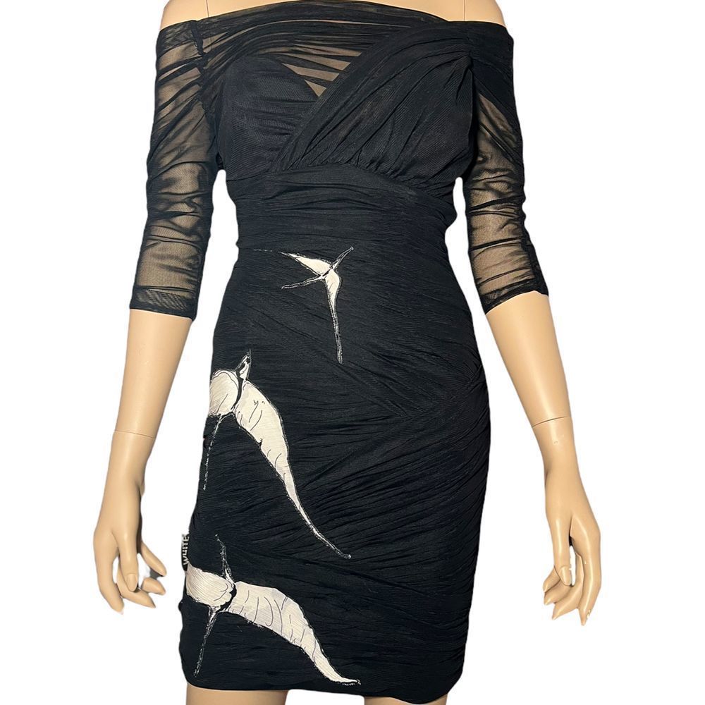Foley + Corinna black Tulle Dress fitted - Picture 1 of 12